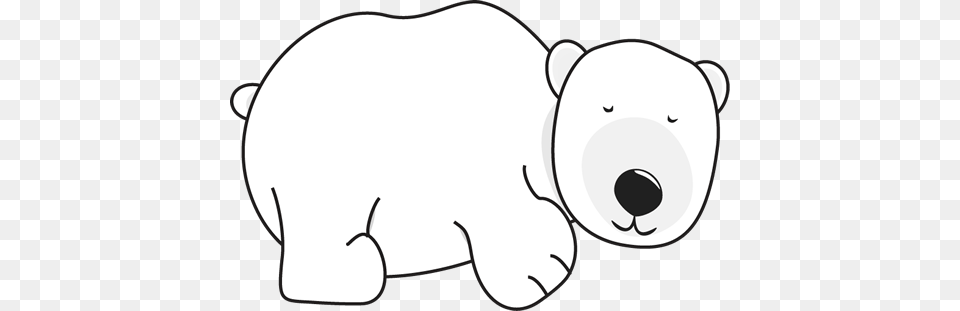 Polar Bear Sleeping Sleeping Clip Polar Bear Bear, Animal, Mammal, Wildlife Png