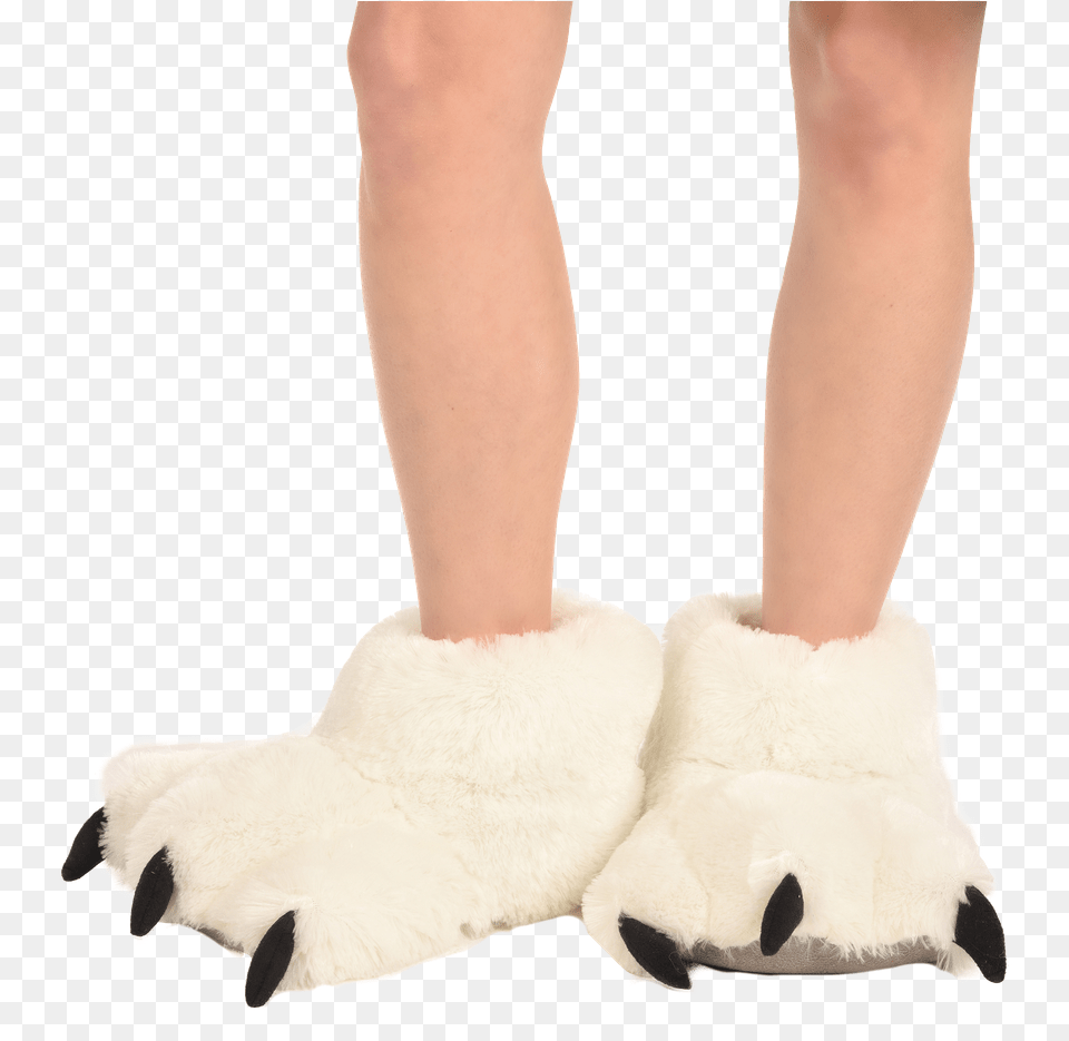 Polar Bear White Polar Bear Feet Slippers, Clothing, Electronics, Footwear, Hardware Png