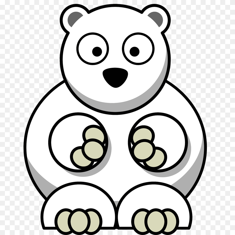 Polar Bear With Big Eyes Clipart, Animal, Mammal, Wildlife Png