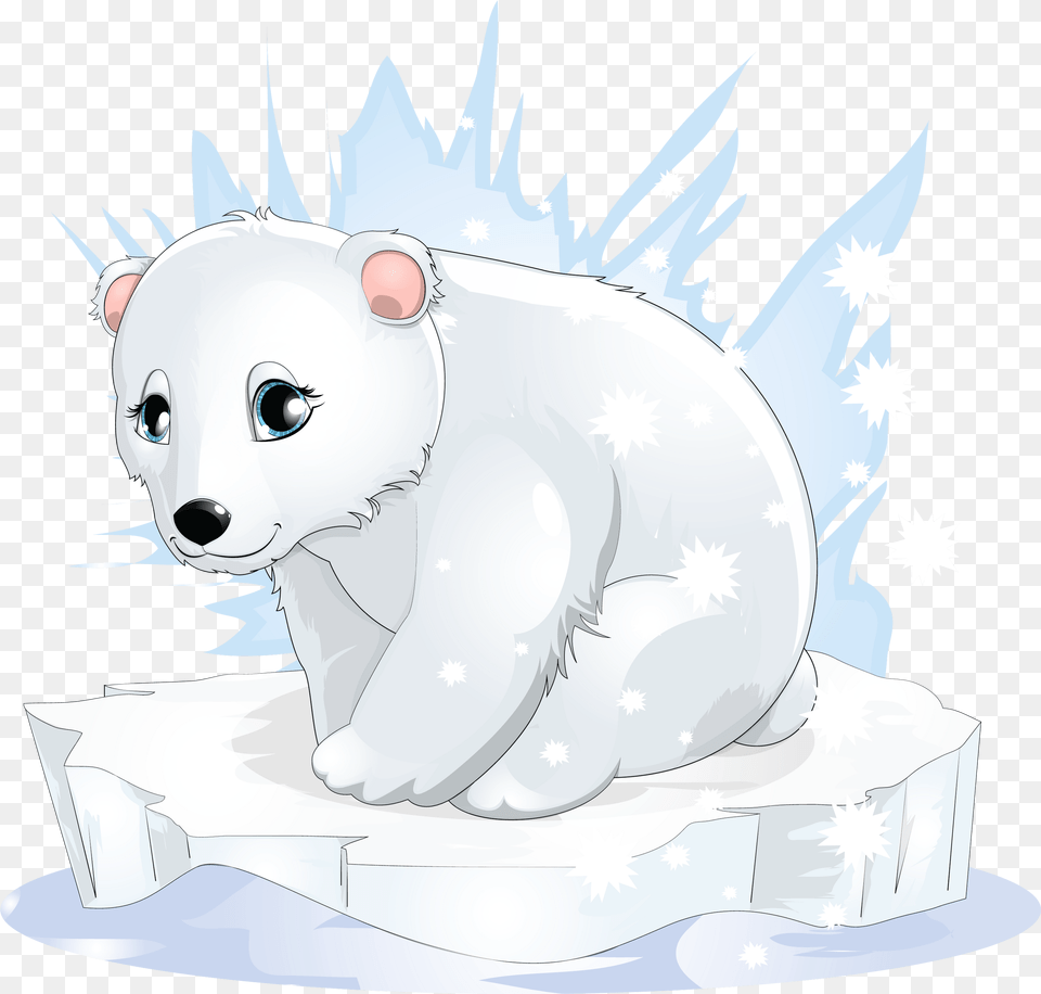 Polar Bears In Cartoon, Animal, Mammal, Bear, Wildlife Png