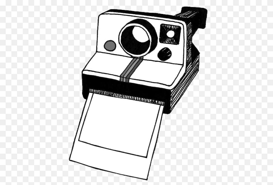 Polaroid Camera Clipart Black And White Clip Art Images, Electronics, Computer Hardware, Hardware, Machine Free Png Download