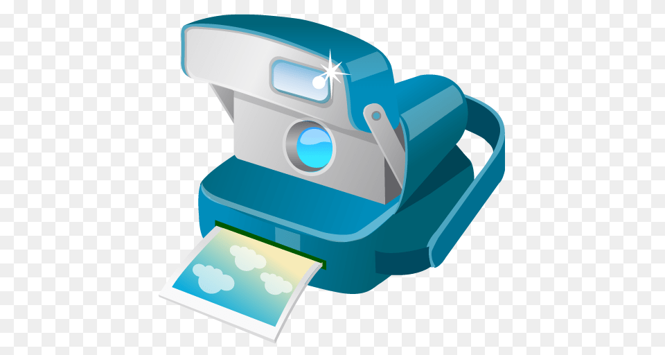 Polaroid Camera Icon Summer Blue Iconset Dapino, Computer Hardware, Electronics, Hardware, Machine Free Png Download