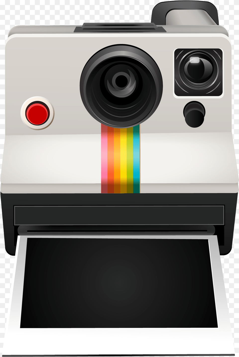 Polaroid Camera Polaroid Camera With Film Coming Out, Electronics, Digital Camera, Computer Hardware, Hardware Free Png Download