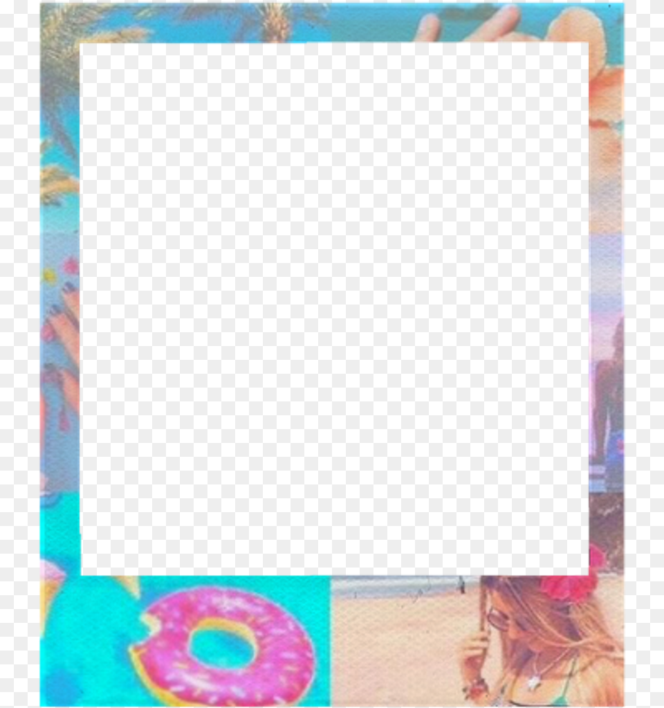 Polaroid Clipart Summer Polaroid Frame Summer, Art, Collage, Purple, Adult Free Png Download