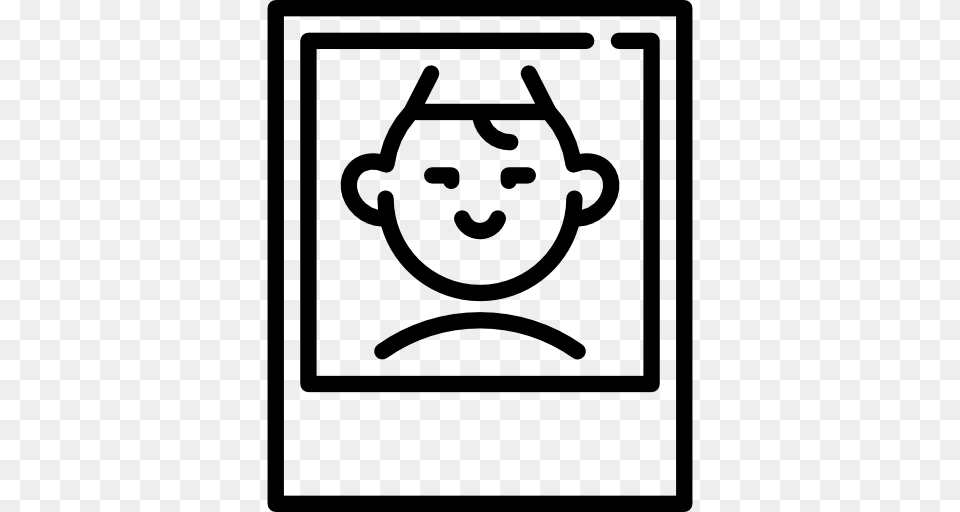 Polaroid Icon, Stencil, Person, Face, Head Png