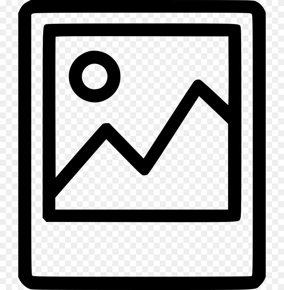 Polaroid Icon Sign, Symbol, Blackboard Free Png Download