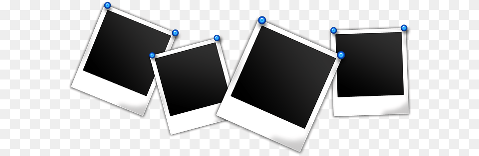 Polaroid Instant Photo Recording Photograp 4 Polaroid Hanging Transparent, Electronics, Screen, Blackboard, Lighting Free Png