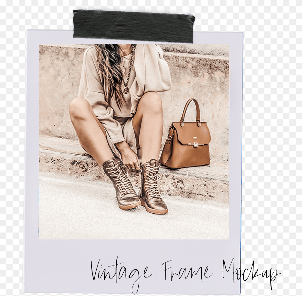 Polaroid Mockup Handbag, Accessories, Bag, Clothing, Shoe Free Transparent Png