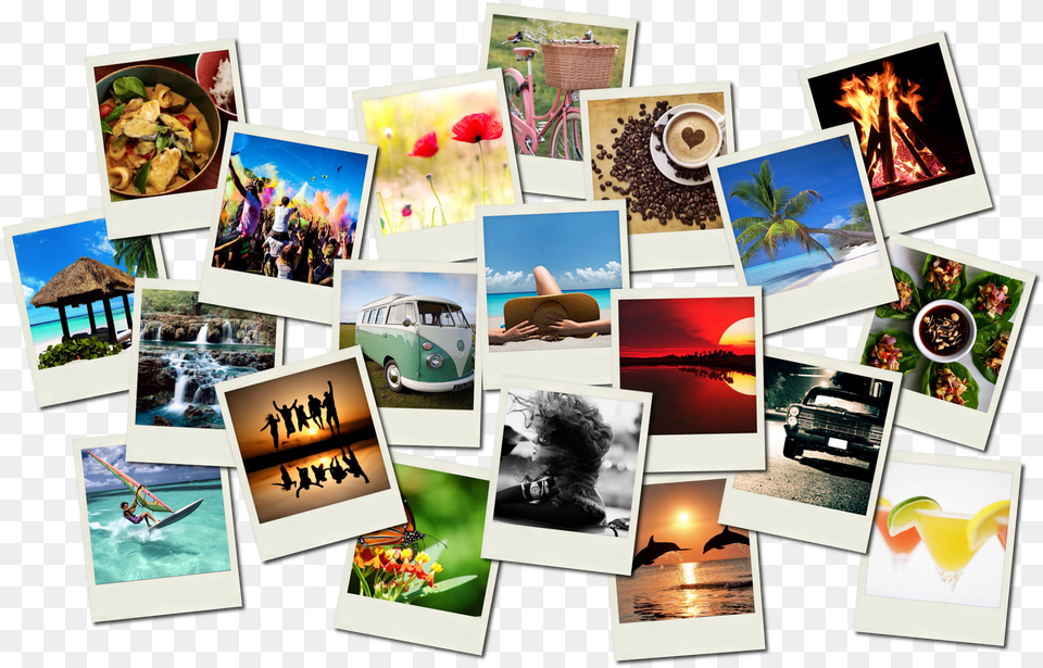 Polaroid Montage, Art, Collage, Adult, Vehicle Free Png Download