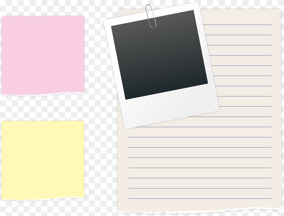 Polaroid Paperclip, Page, Text, Blackboard Free Png Download
