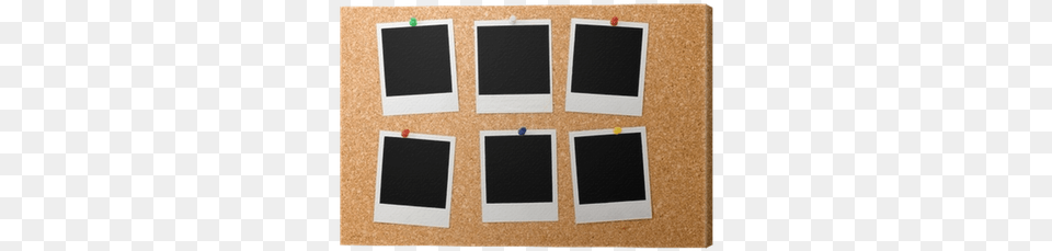 Polaroid Photos On A Corkboard Canvas Print Pixers Cork, Computer Hardware, Electronics, Hardware, Monitor Png Image