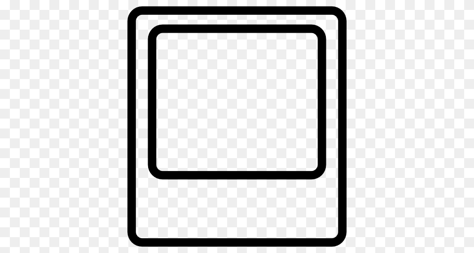 Polaroid Picture Icon Of Clean Line Set, Gray Png Image