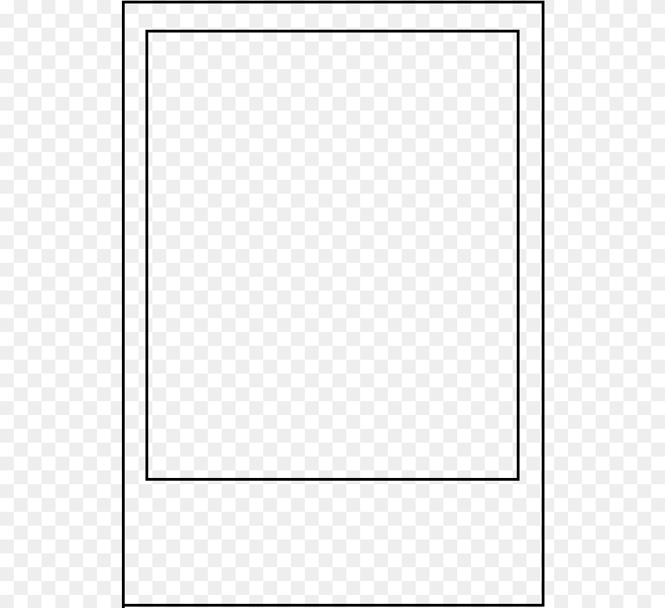 Polaroid Rectangle Parallel, Gray Png