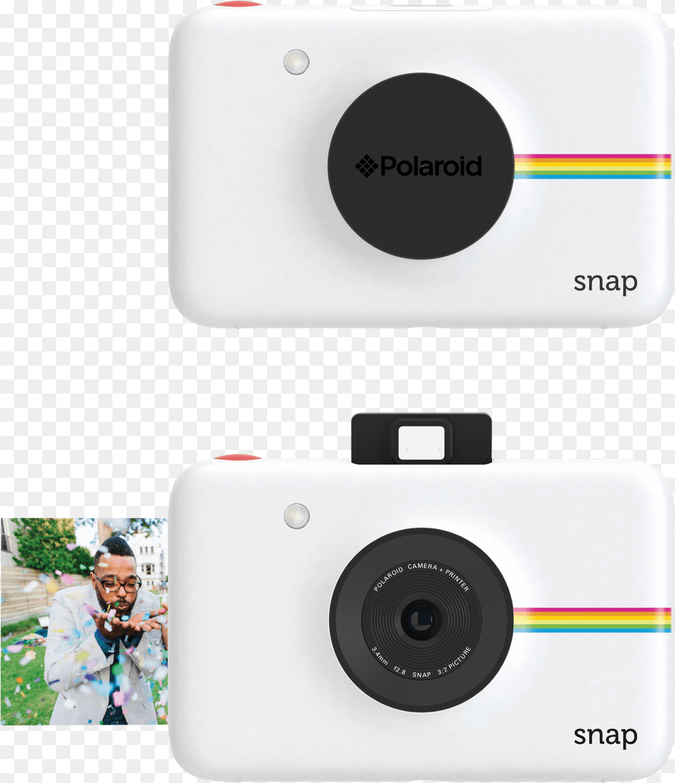 Polaroid Snap, Camera, Digital Camera, Electronics, Person Png