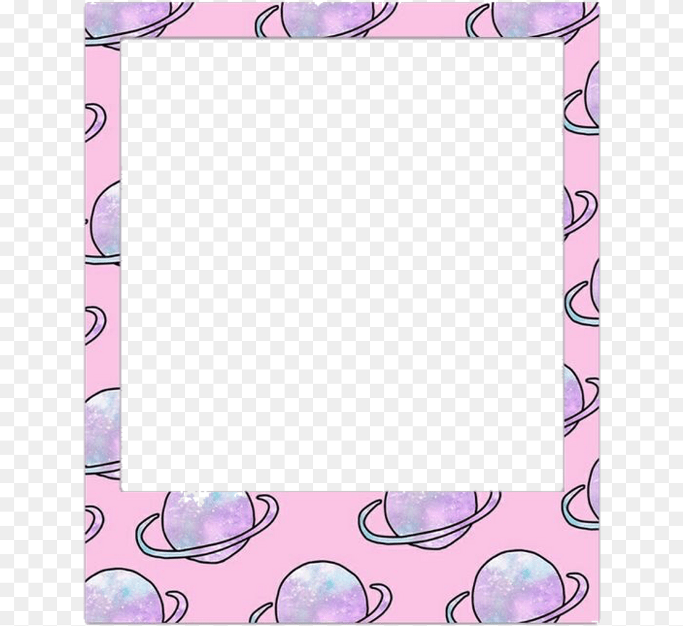 Polaroid Space Pastel Frame Freetoedit Cute Polaroid Transparent, Purple, Art, Collage, Blackboard Free Png