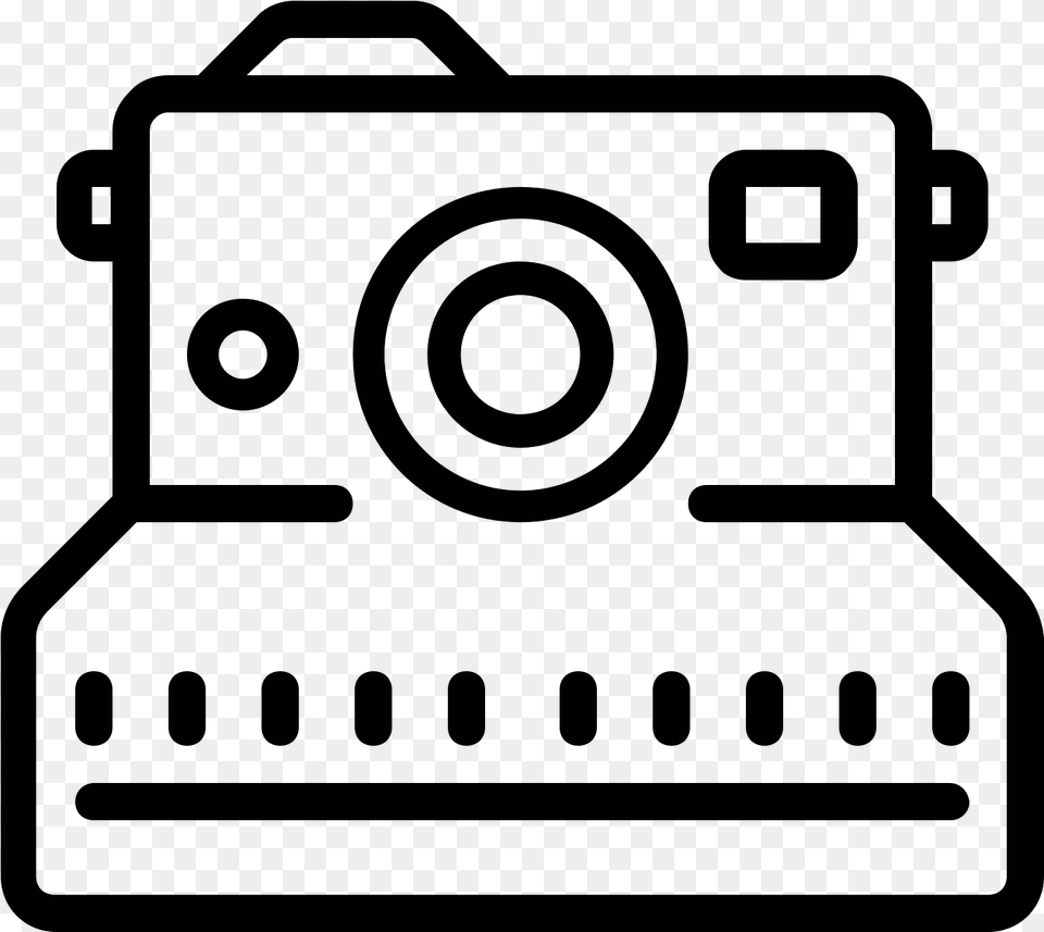 Polaroid Vector Cartoon Polaroid Camera, Gray Free Png Download