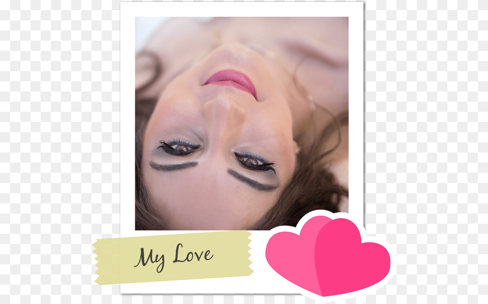 Polaroid With Text And Customizable Sticker Eye Liner, Portrait, Face, Photography, Head Free Transparent Png
