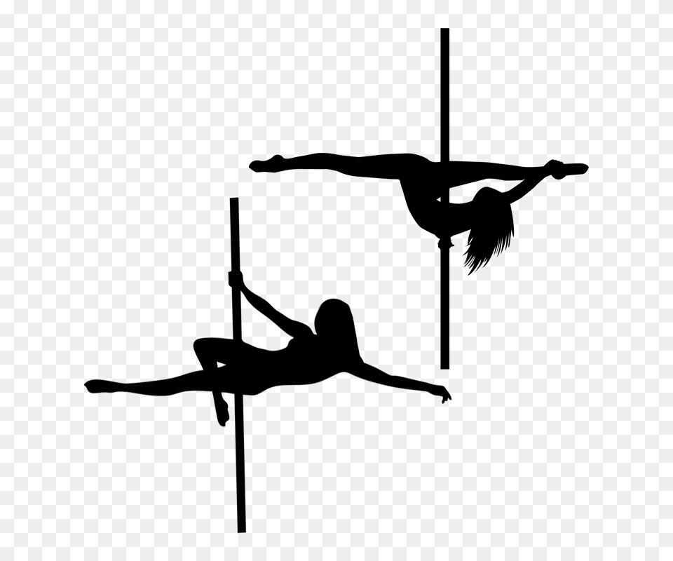 Pole Dance, Silhouette, Stencil Png