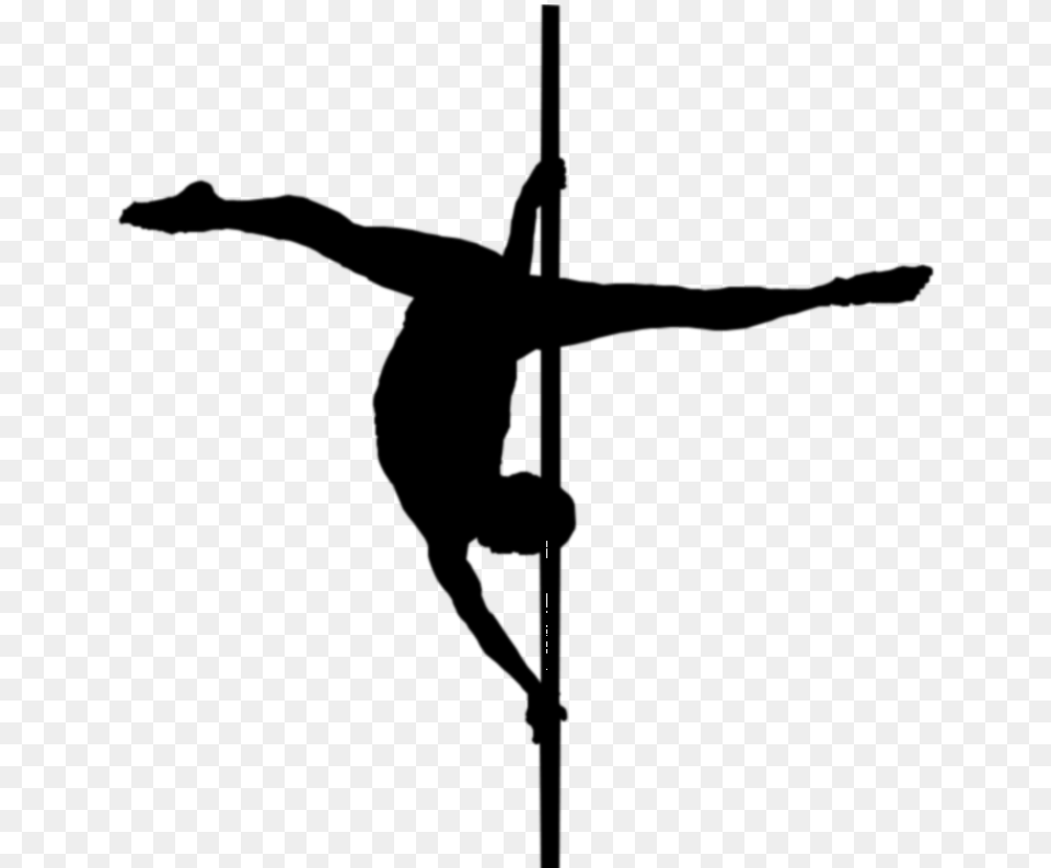 Pole Dance Male Pole Dancer Silhouette, Lighting, Cutlery, Fork, Racket Png Image