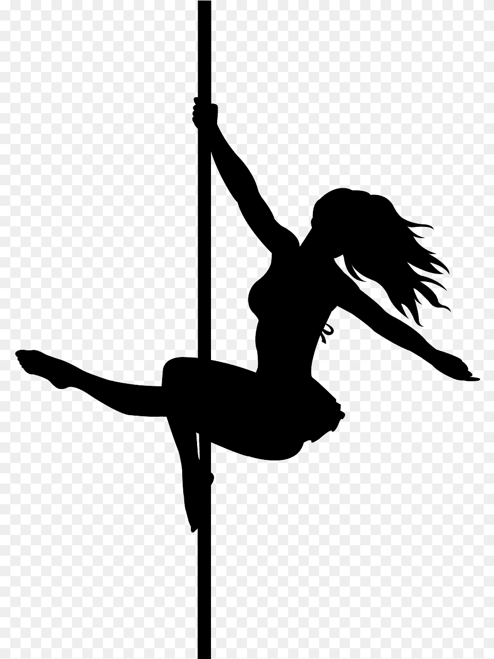 Pole Dance Silhouette Pink, Gray Free Png