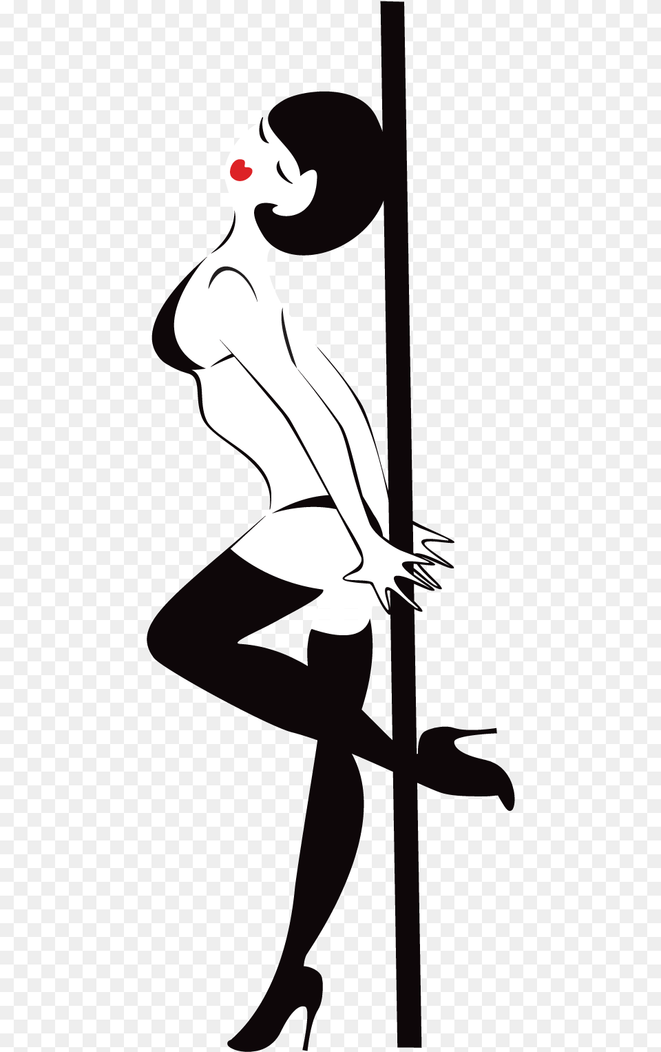 Pole Dance Silhouette Pole Dance Clipart, Cartoon, Adult, Female, Person Free Png Download