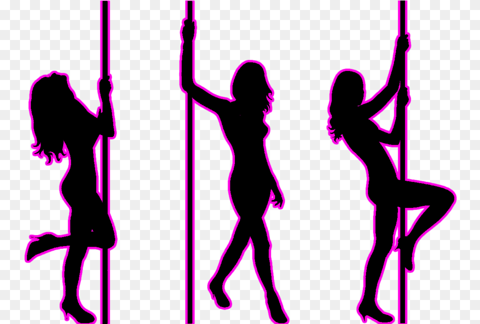 Pole Dance Silhouettes, Light, Adult, Female, Person Png Image