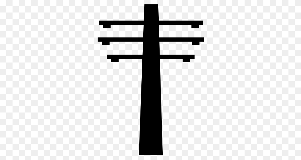 Pole Electric Pole Electricity Icon With And Vector Format, Gray Free Png