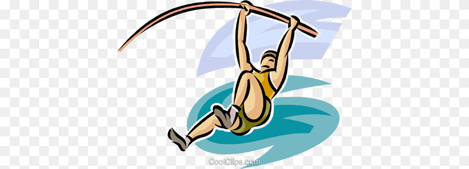 Pole Vaulter Royalty Vector Clip Art Illustration, Acrobatic, Person, Pole Vault, Sport Free Transparent Png