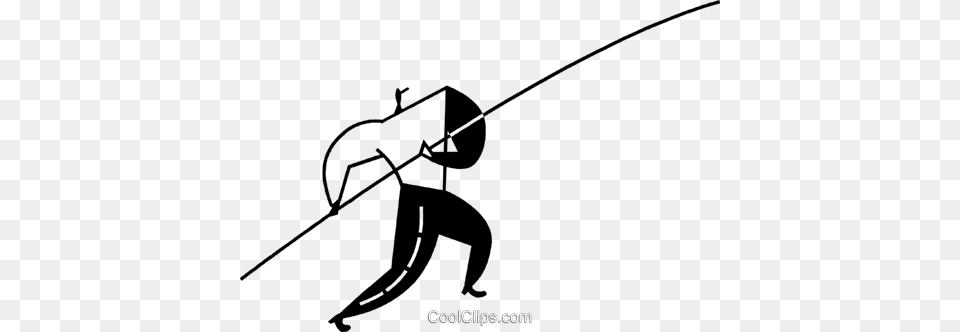 Pole Vaulter Royalty Vector Clip Art Illustration, Person, Angler, Water, Fishing Free Transparent Png