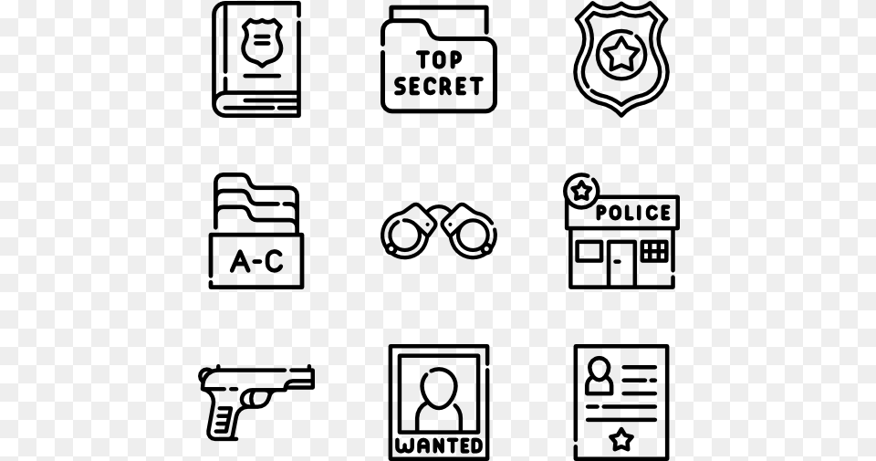 Police 40 Icons Logistic Icons, Gray Png