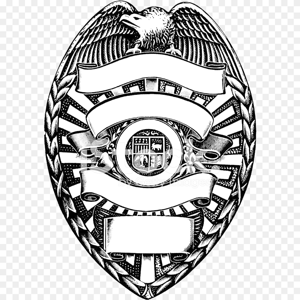 Police Badge Drawing At For Personal Transparent Blank Police Badge Vector, Logo, Symbol, Adult, Bride Free Png Download