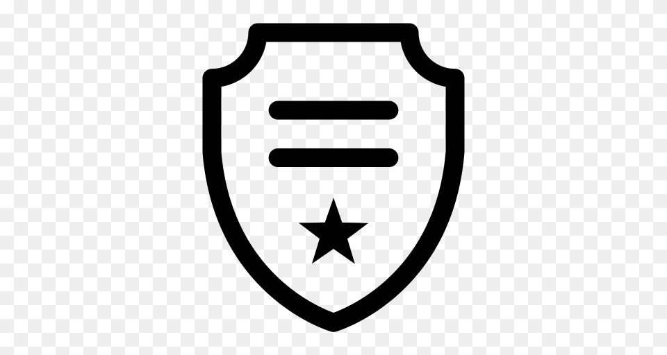 Police Badge Epaulet Armband Icon With And Vector Format, Gray Png Image