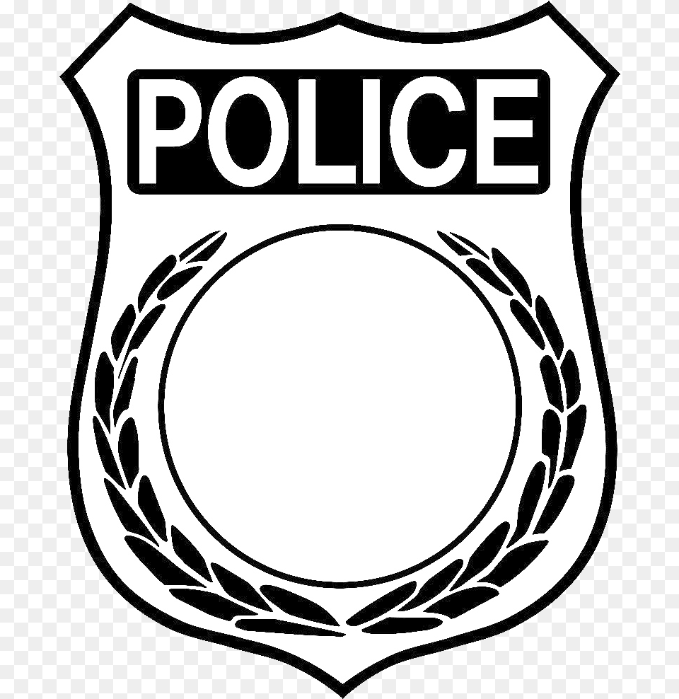 Police Badge Images Clip Art Transparent Police Badge Clipart Black And White, Logo, Symbol, Emblem Png