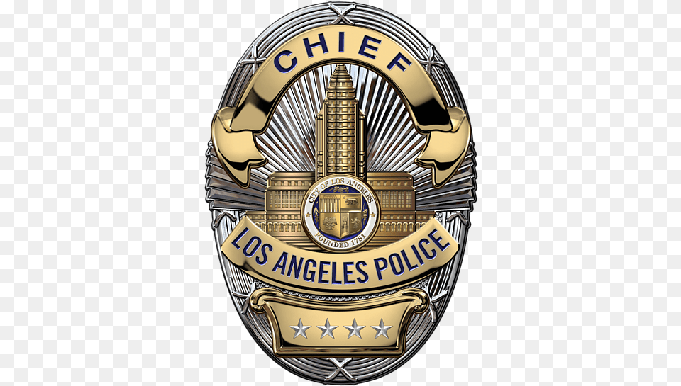 Police Badge Los Angeles Police Chief Badge, Logo, Symbol, Emblem, Disk Free Png Download