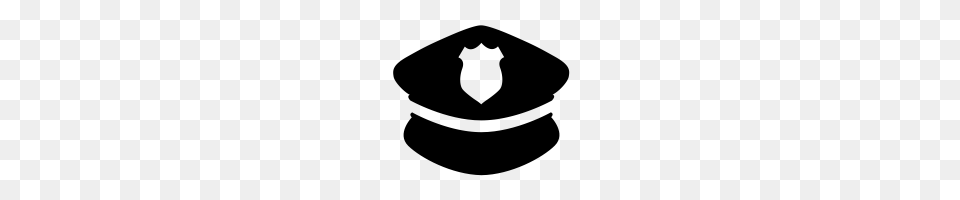 Police Cap Icons Noun Project, Gray Free Png Download
