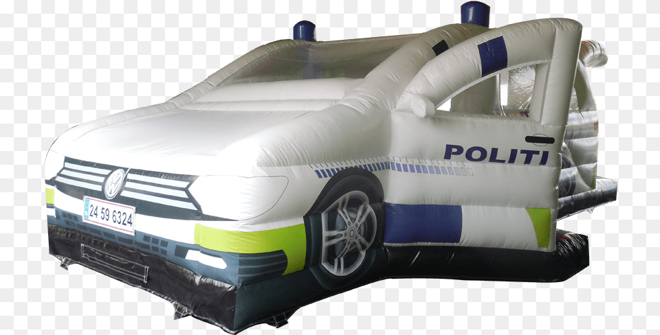 Police Car Bouncy Castle Peugeot, Transportation, Vehicle, Bed, Furniture Free Transparent Png