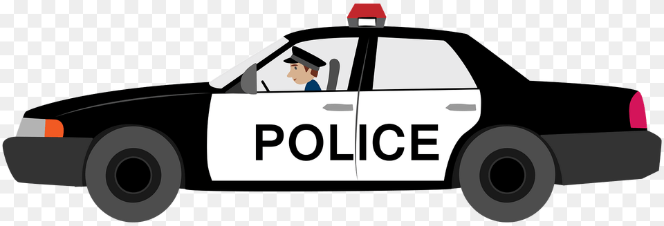 Police Car Clipart, Police Car, Transportation, Vehicle, Person Free Png Download