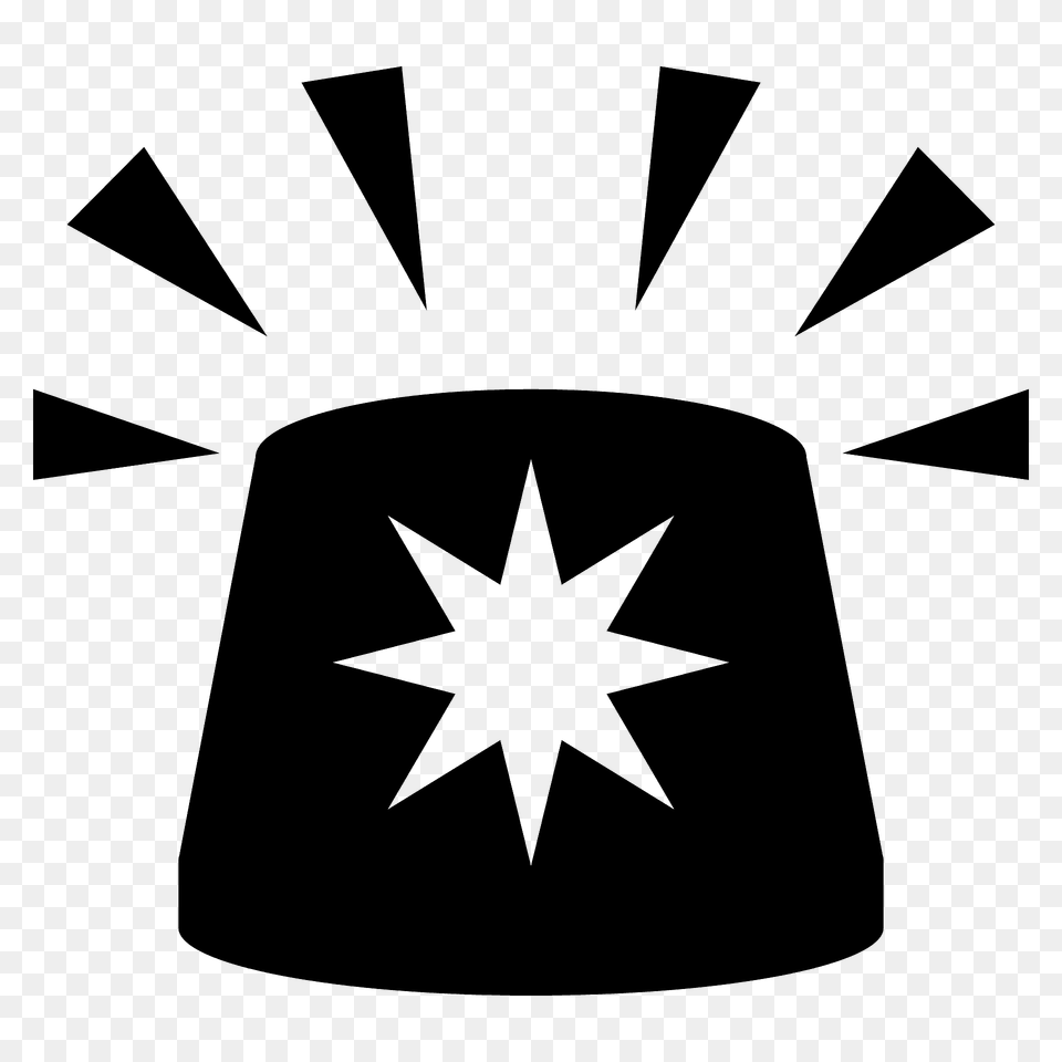 Police Car Light Emoji Clipart, Symbol, Clothing, Hat, Star Symbol Free Transparent Png