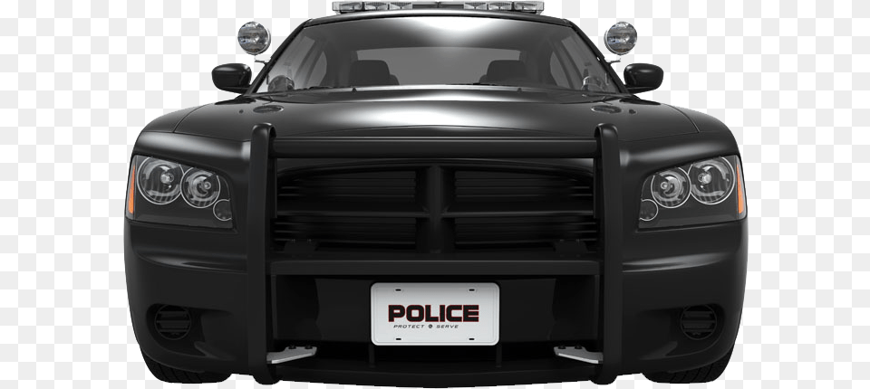 Police Car Pickup Truck Black Vehicle Police Car Front View, Transportation, License Plate, Bumper Free Png Download