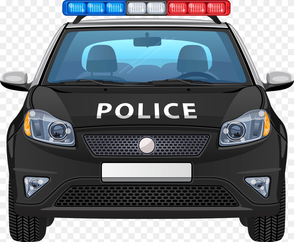 Police Car Police Officer Police Car Clipart Front, Police Car, Transportation, Vehicle Free Transparent Png