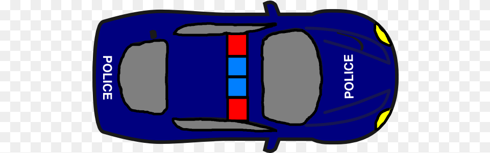 Police Car Top View Transparent Police Car Clipart Top View, Clothing, Lifejacket, Vest, Transportation Free Png