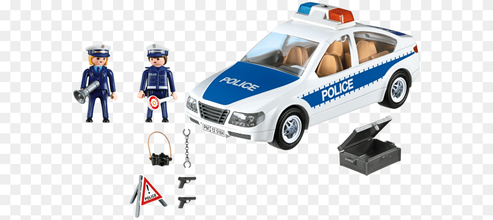Police Car With Flashing Lights Playmobil Police Car, Baby, Person, Transportation, Vehicle Free Png Download