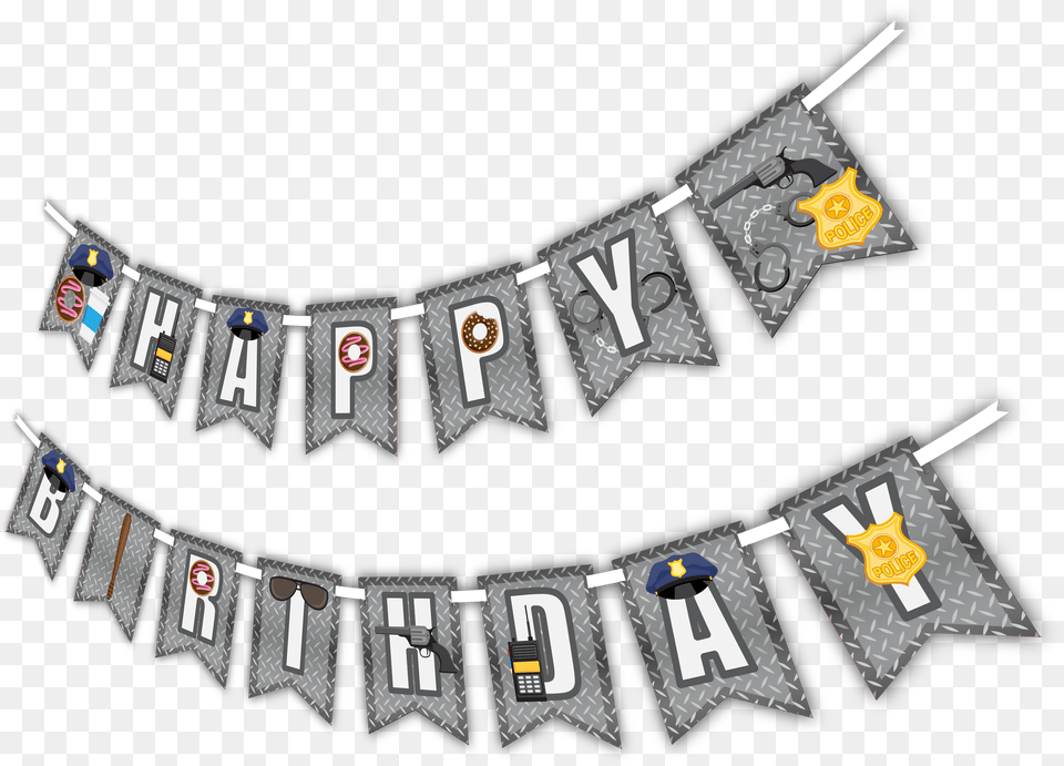 Police Cop Happy Birthday Party Banner U2013 Birthdaygalorecom Happy Birthday Police, People, Person, Text Free Png