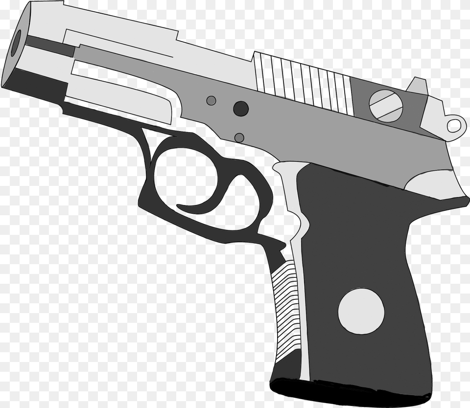 Police Gun Clipart, Firearm, Handgun, Weapon, Adult Png Image