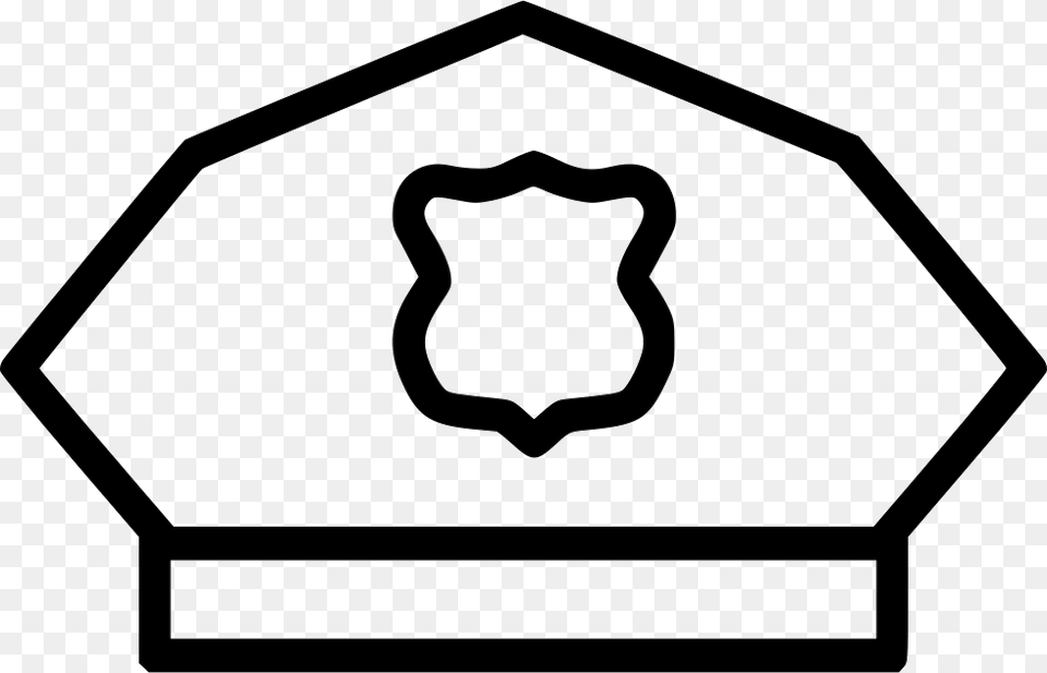 Police Hat Icon Symbol, Stencil, Sign Free Png Download