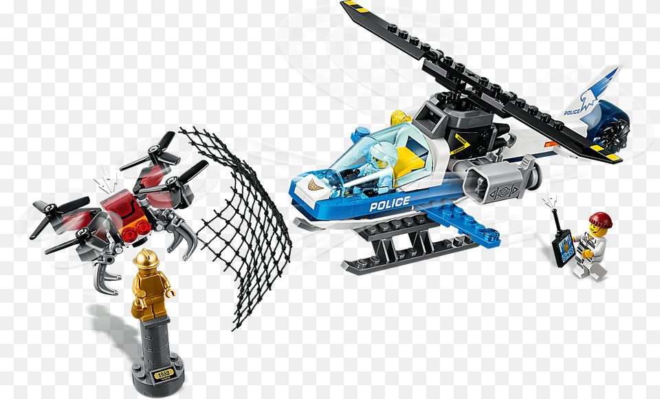 Police Helicopter Lego Sky Police Drone Chase, Person, Aircraft, Transportation, Vehicle Free Transparent Png