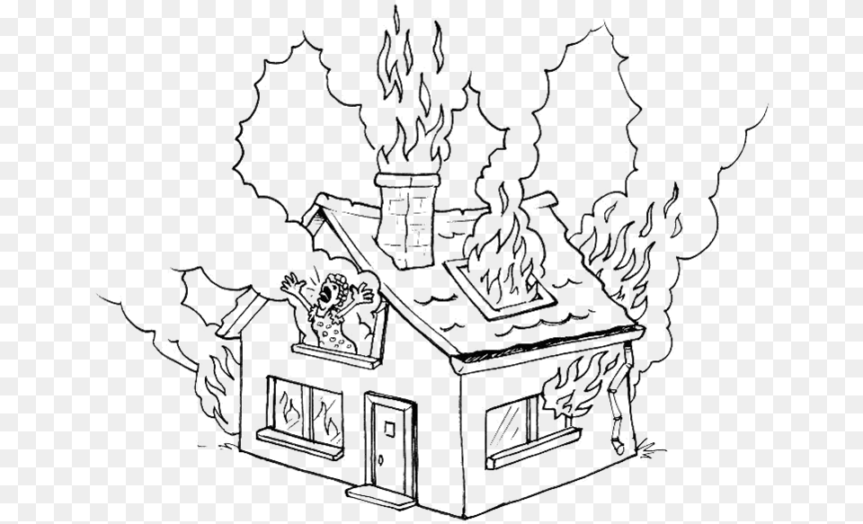 Police In The Bahamas Are Investigating The Circumstances House On Fire Coloring Page, Art, Chandelier, Lamp, Drawing Free Png Download