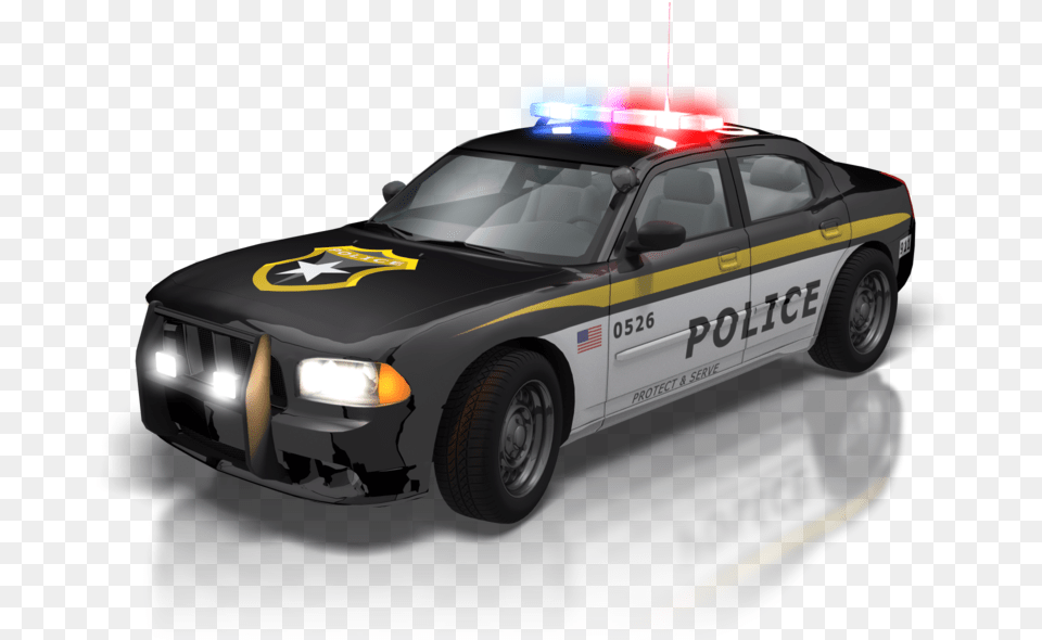 Police Lights Animated Police Car, Police Car, Transportation, Vehicle, Chair Free Png Download