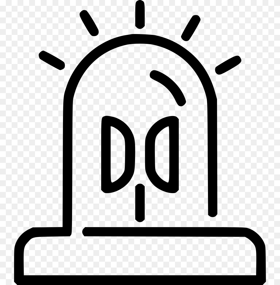Police Lights Icon, Stencil, Gravestone, Tomb Free Transparent Png