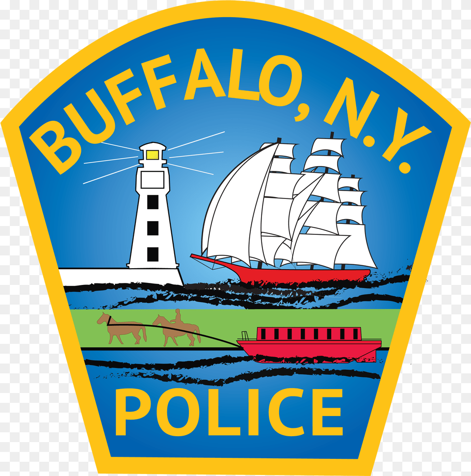 Police Logo Feb Buffalo Police, Badge, Symbol, Boat, Transportation Png